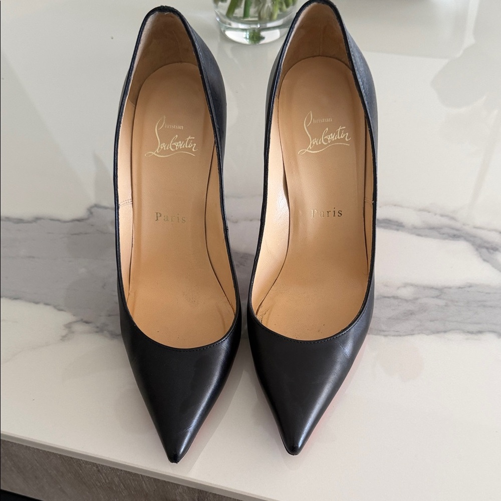 Christian Louboutin Black Leather Heels